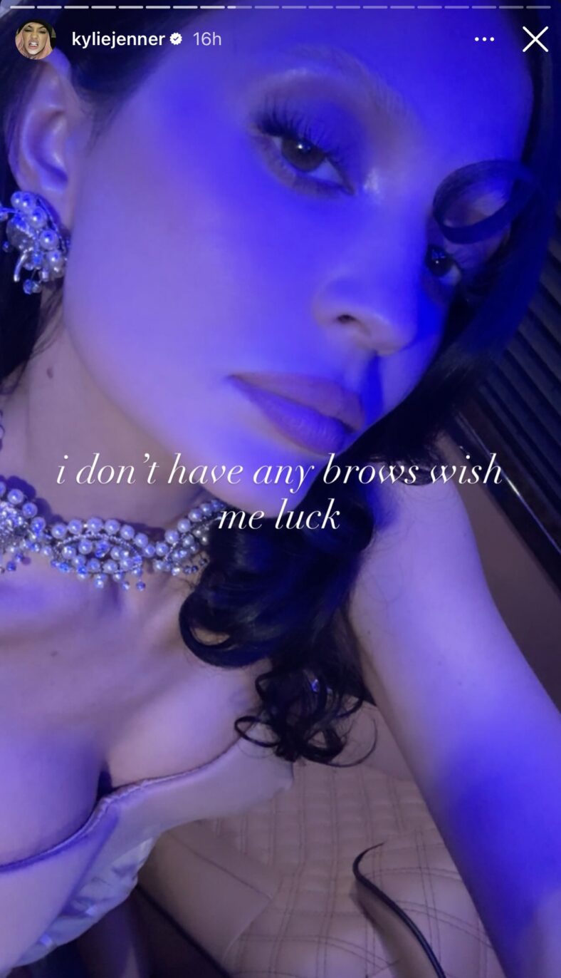Kylie Jenner pokes fun at losing her eyebrows after the Met Gala