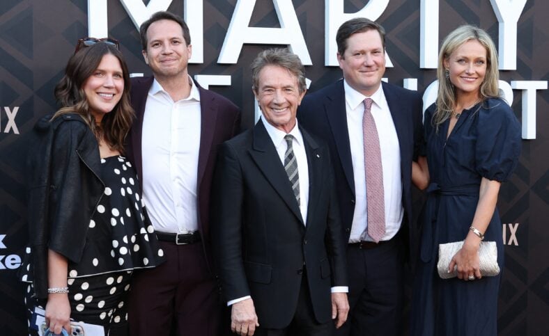 Martin Short and his sons at the Los Angeles Premiere Of Netflix's ''Marty, Life Is Short''