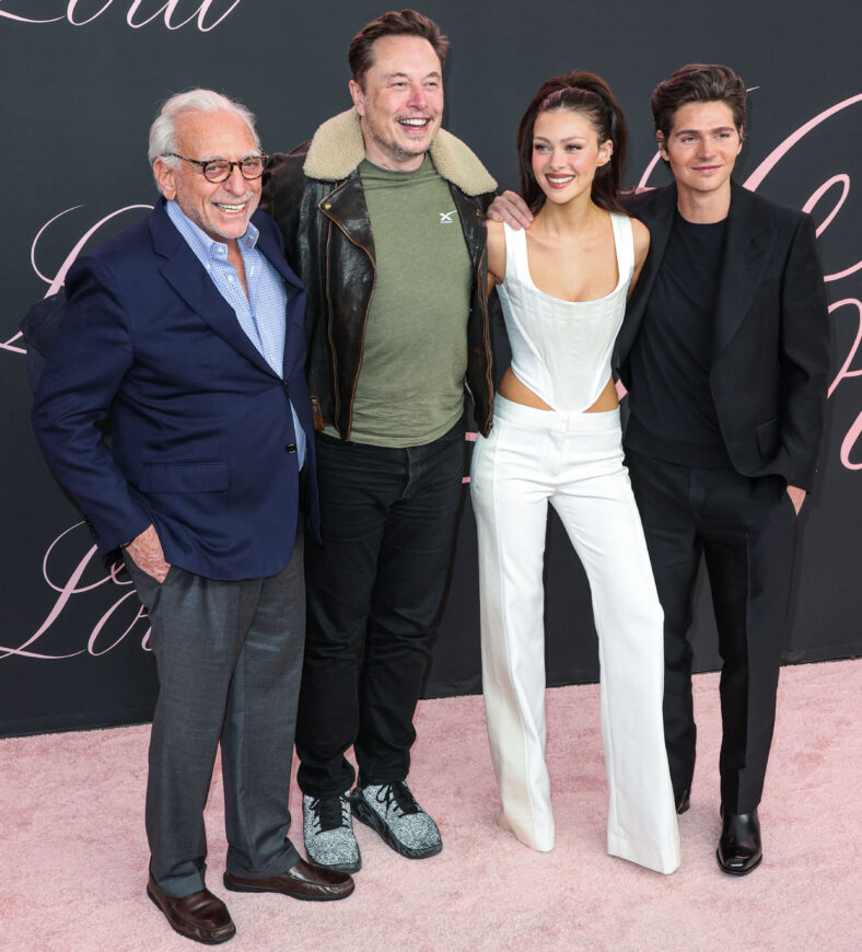 Nelson Peltz, Elon Musk, Nicola Peltz Beckham, Will Peltz at Los Angeles Premiere Of Vertical Entertainment's 'Lola'