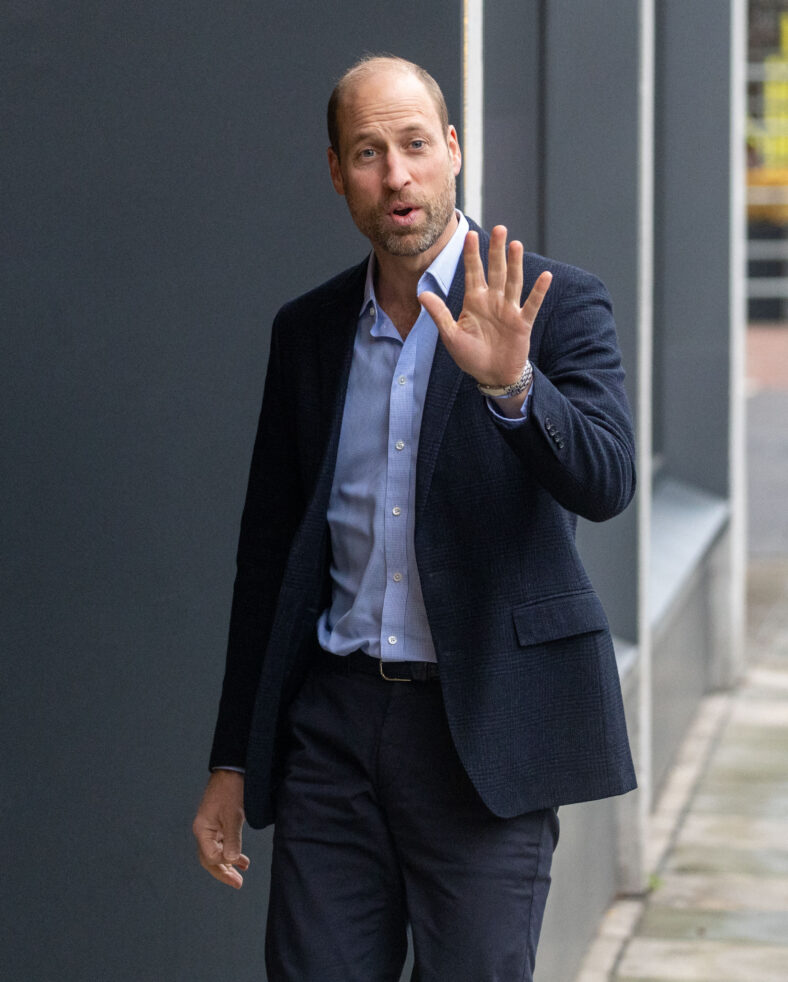Prince William arrives at Centrepoint Offices in east London