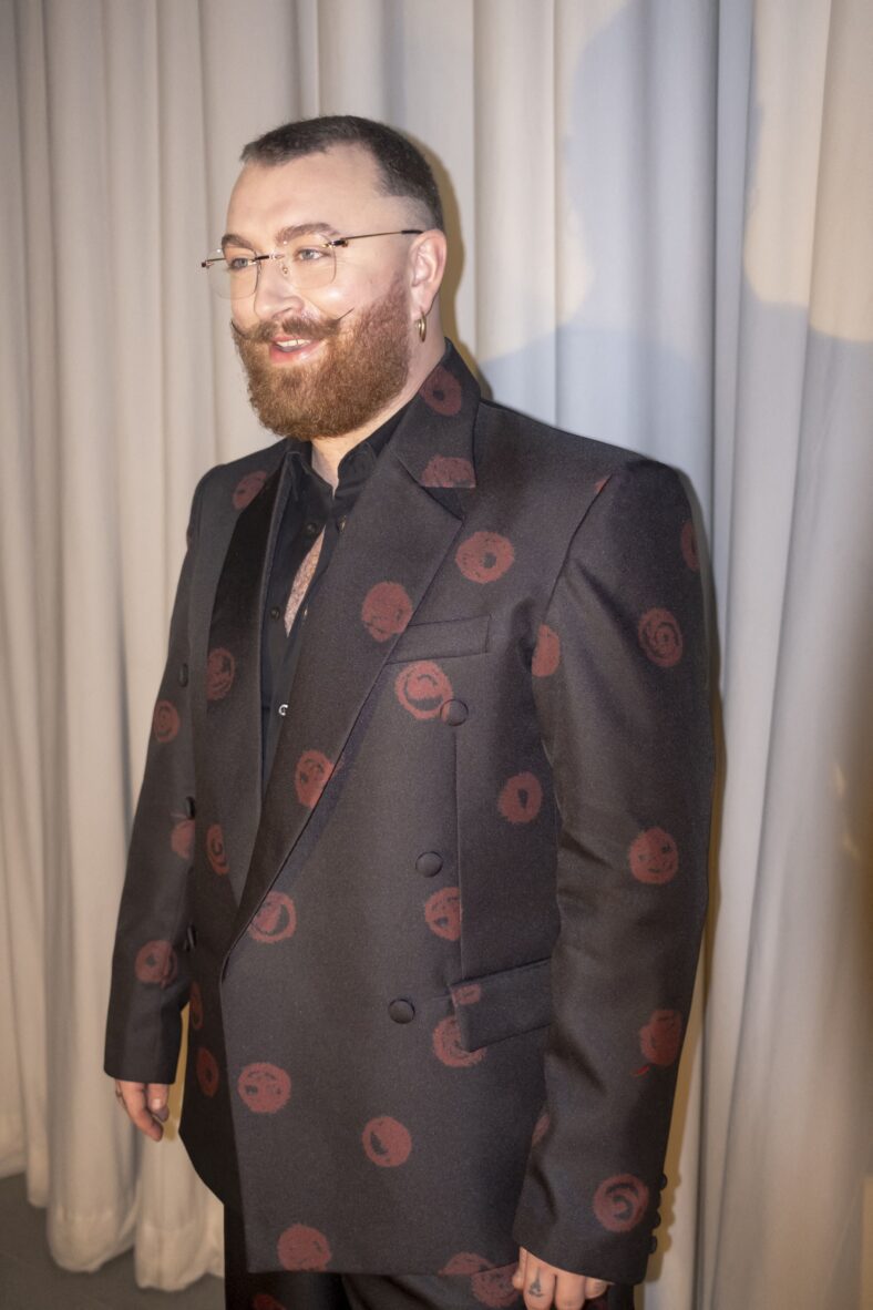 Sam Smith attends the christian cowan show during february 2025 new york fashion week.