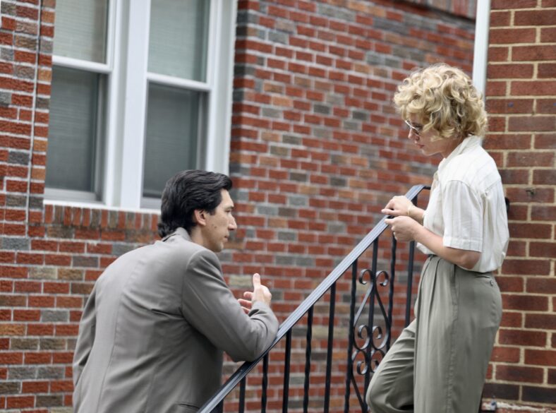 Scarlett Johansson and Adam Driver on the set of 'Paper Tigers'
