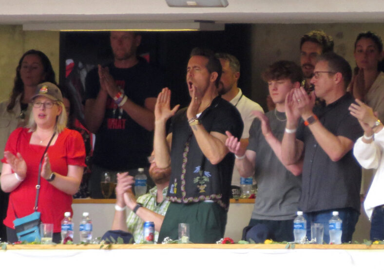 Ryan Reynolds takes his mum to watch Wrexham FC