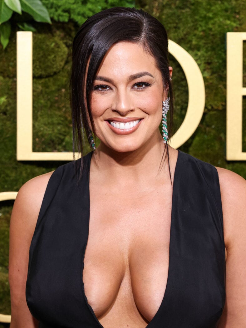 Ashley Graham posing on the red carpet. 