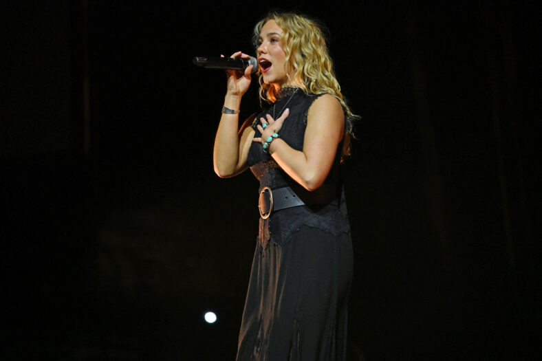 Avery Anna performing at OVO Arena, in London