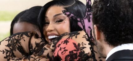 Cardi B smiling at Met Gala
