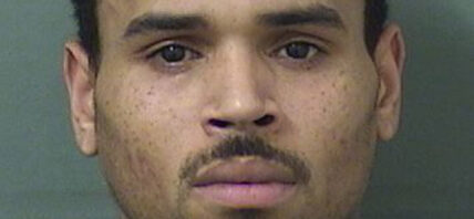 Chris Brown mugshot.