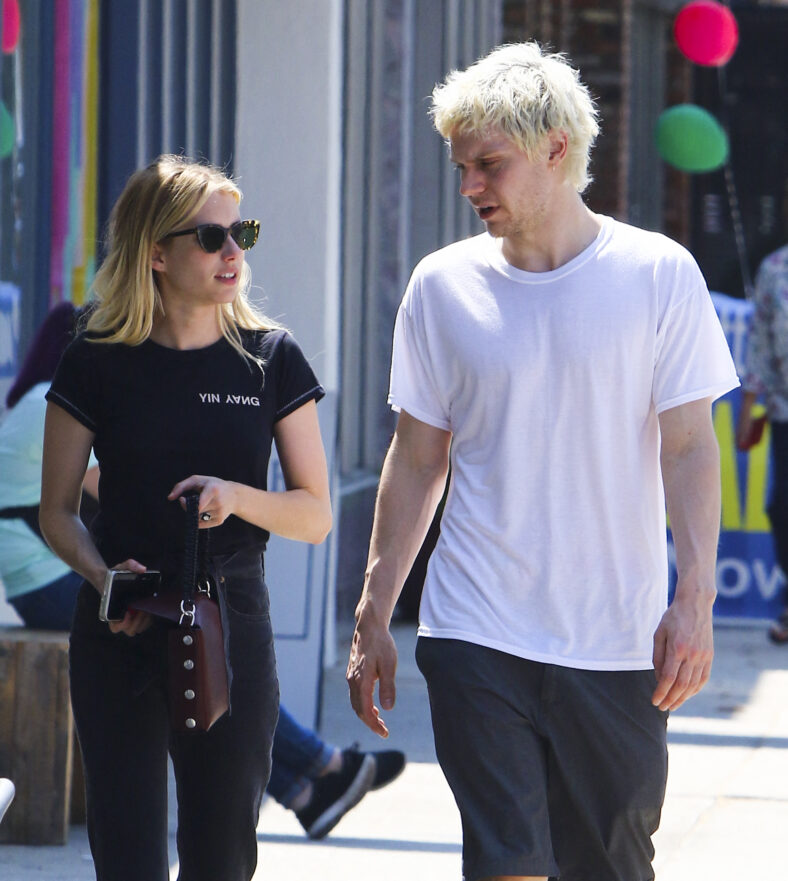 Emma Roberts and Evan Peters leaving lunch together