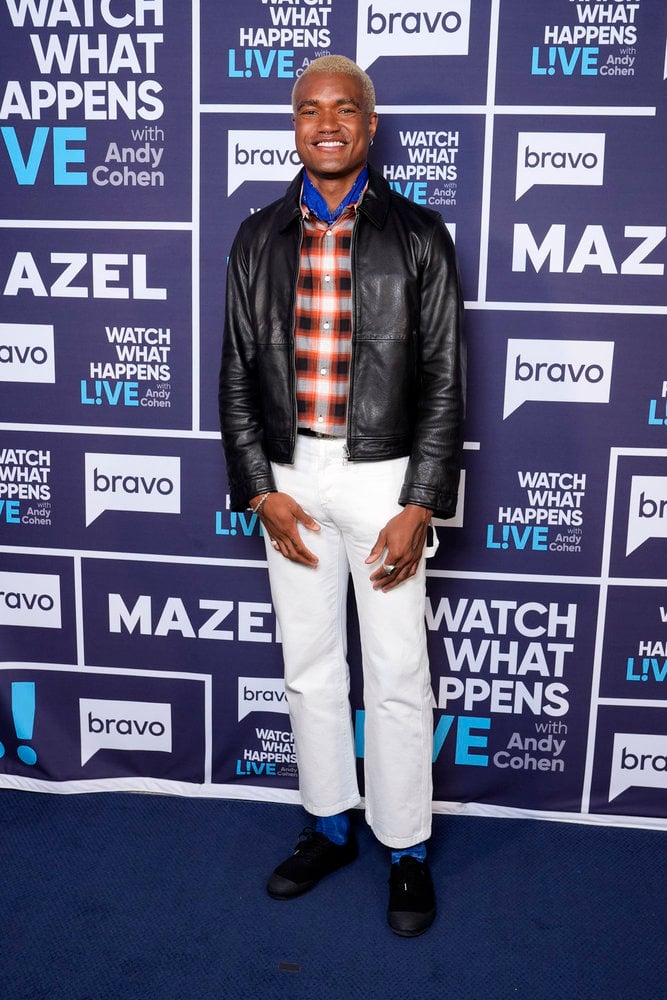 KJ Dillard posing on the red carpet on "WWHL." 