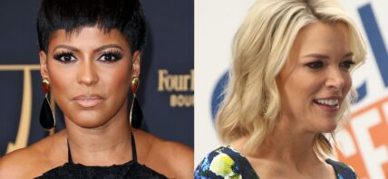 Photo collage of Megyn Kelly and Tamron Hall.