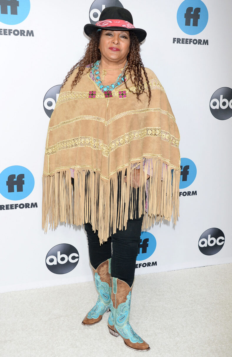 Pam Grier posing on the red carpet.