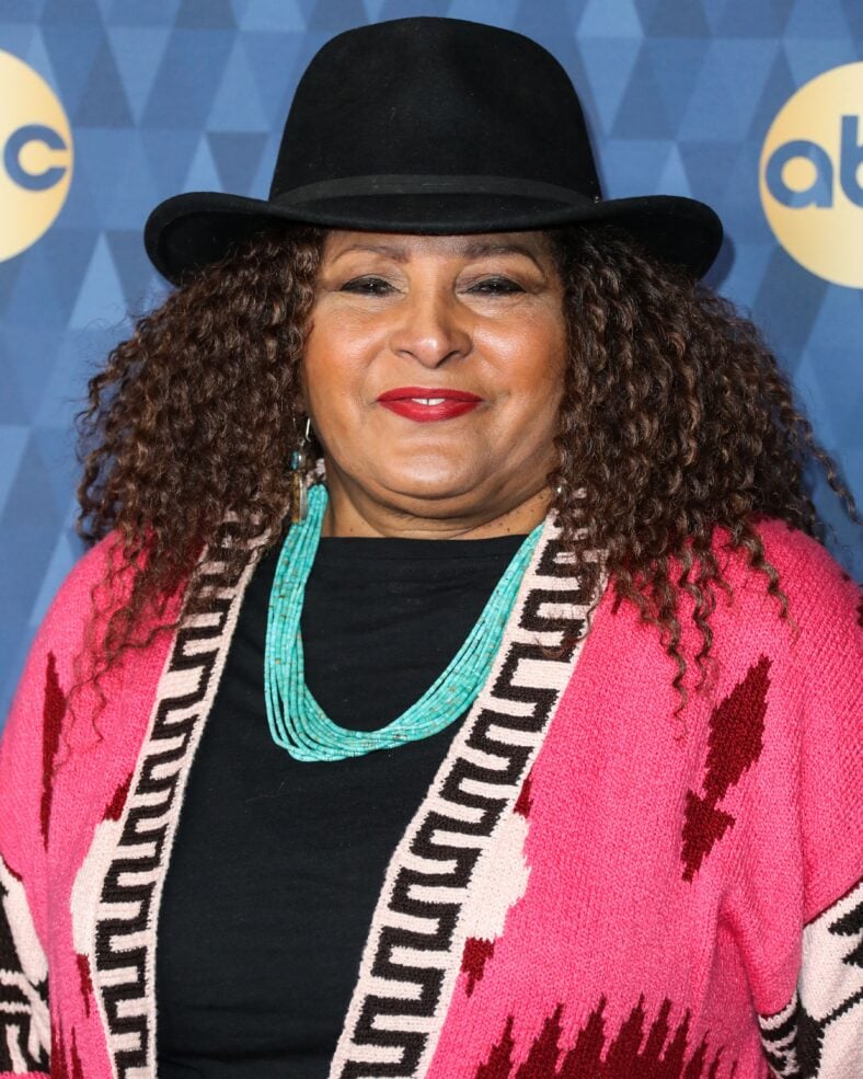 Pam Grier posing on the red carpet.
