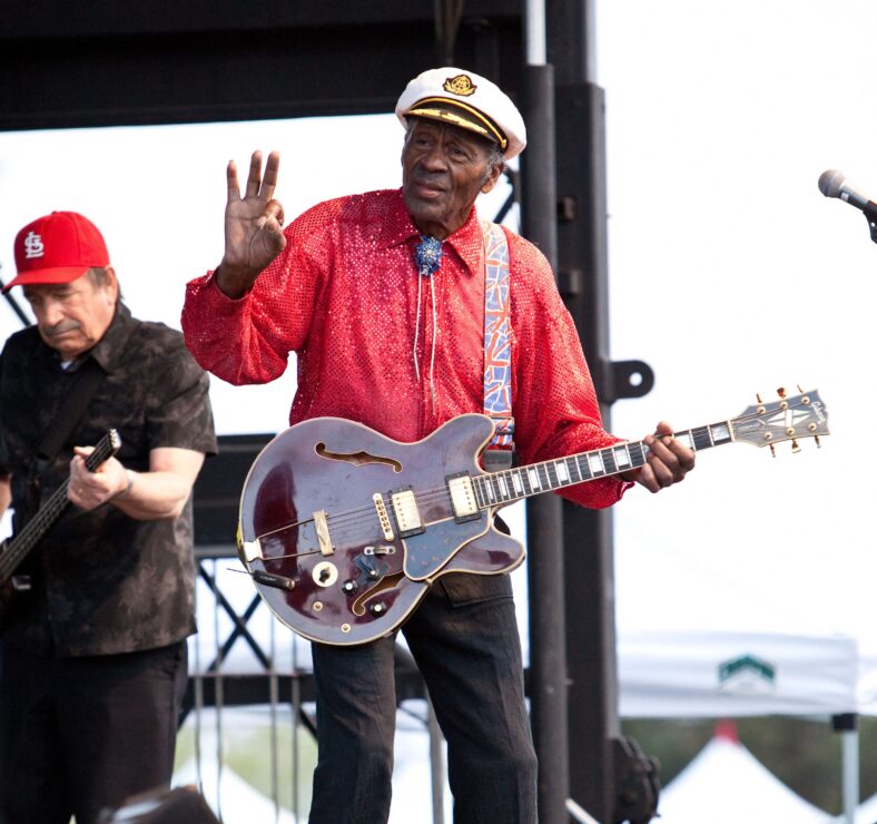 Chuck Berry (aged 84)
performs during the Las Vegas Rockabilly Weekend