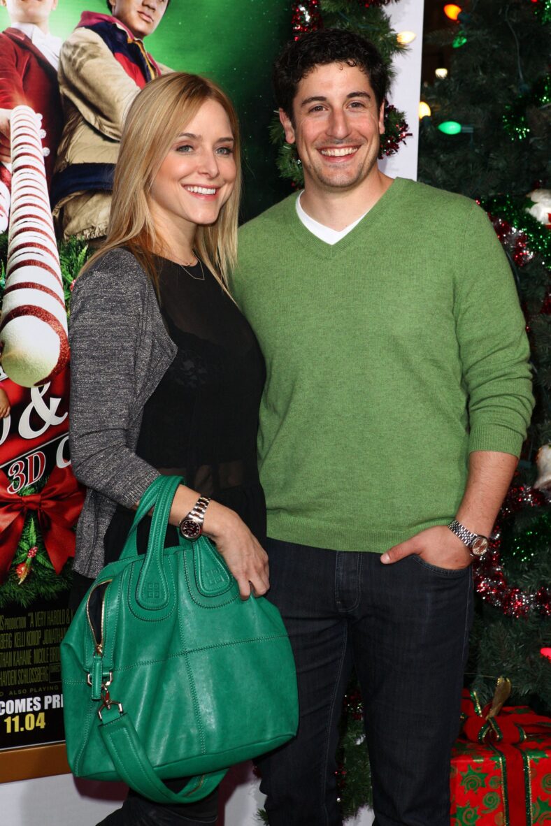 Jenny Mollen and Jason Biggs attend the Premiere of 'A Very Harold & Kumar 3D Christmas'