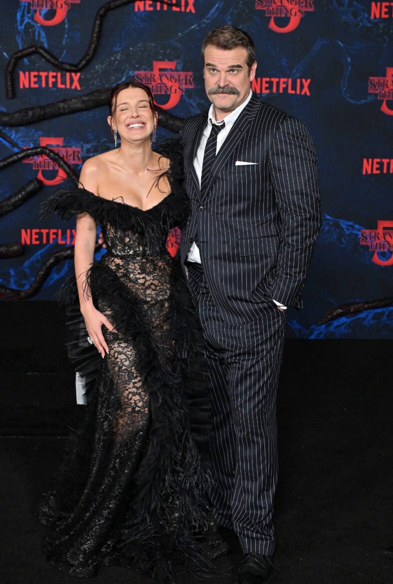 Millie Bobby Brown and David Harbour