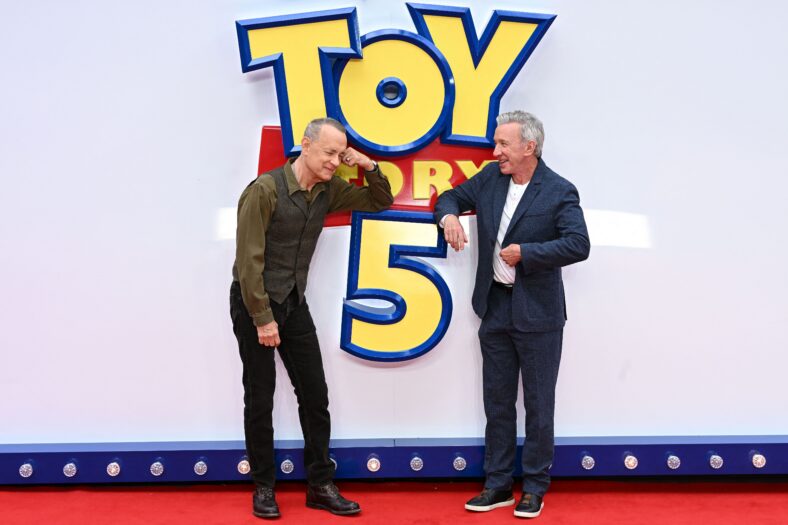 Tom Hanks and Tim Allen,attending "Toy Story 5" UK Launch Event in London, England.