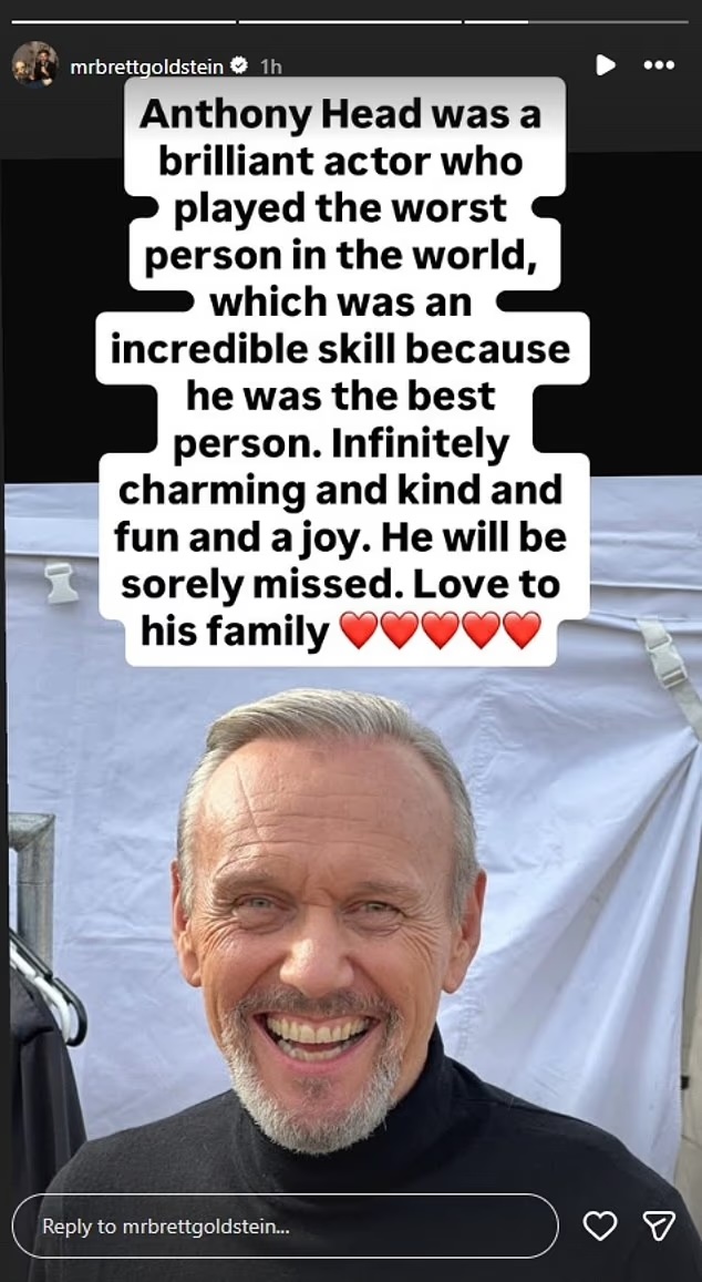 Brett Goldstein shares emotional tribute to Anthony Head