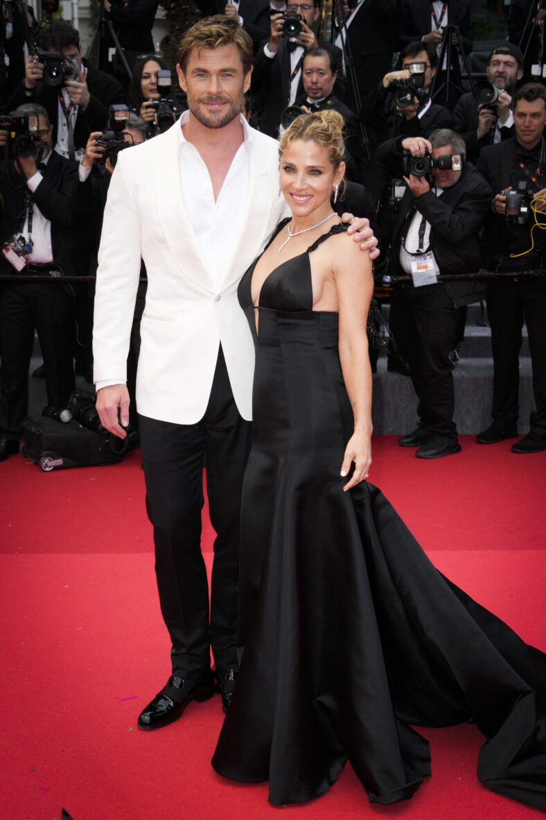 Chris Hemsworth and Elsa Pataky at the "Furiosa: A Mad Max Saga" (Furiosa: Une Saga Mad Max) Red Carpet during the 77th Annual Cannes Film Festival