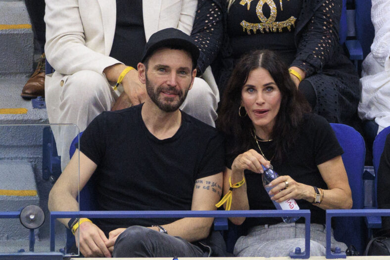 Courtney Cox and Johnny McDaid At The 2025 US Open Women's Final