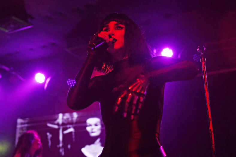 Kat Von D performing at Scala in London