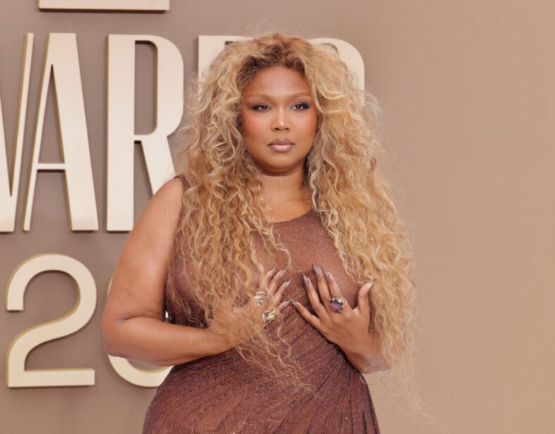 Lizzo in a sheer gown at the BET awards