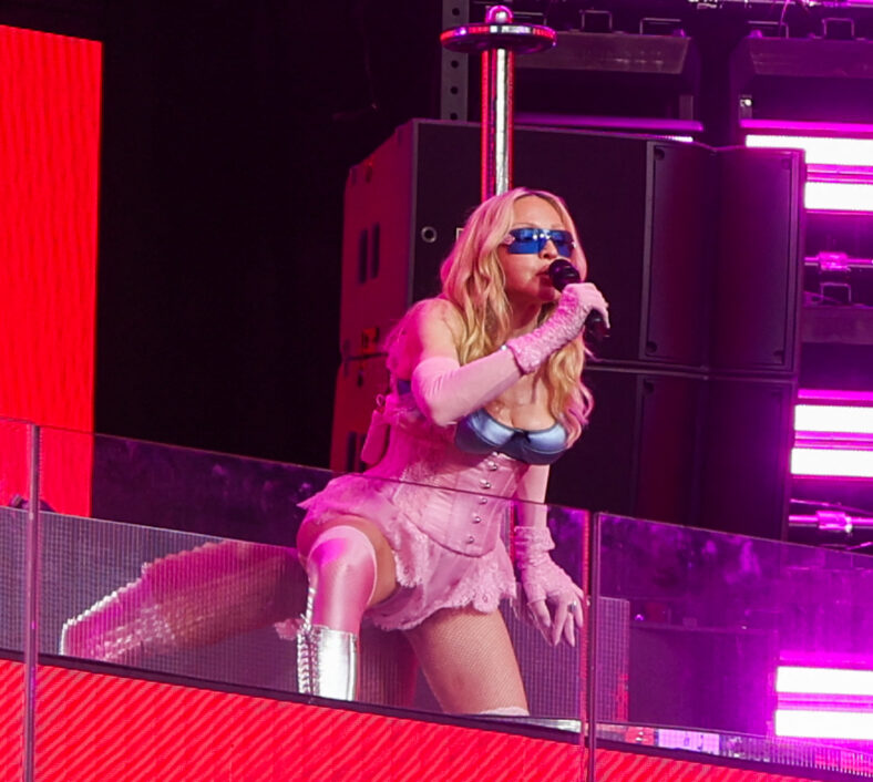 Madonna Surprise Pop Up Concert In Time Square