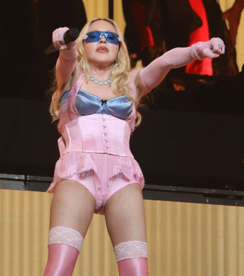 Madonna Surprise Pop Up Concert In Time Square