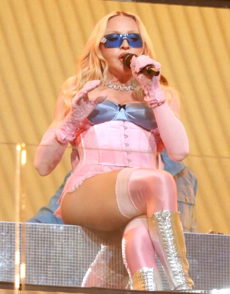 Madonna Surprise Pop Up Concert In Time Square