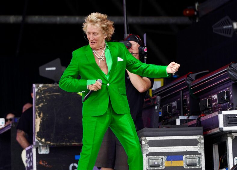 Rod Stewart on stage