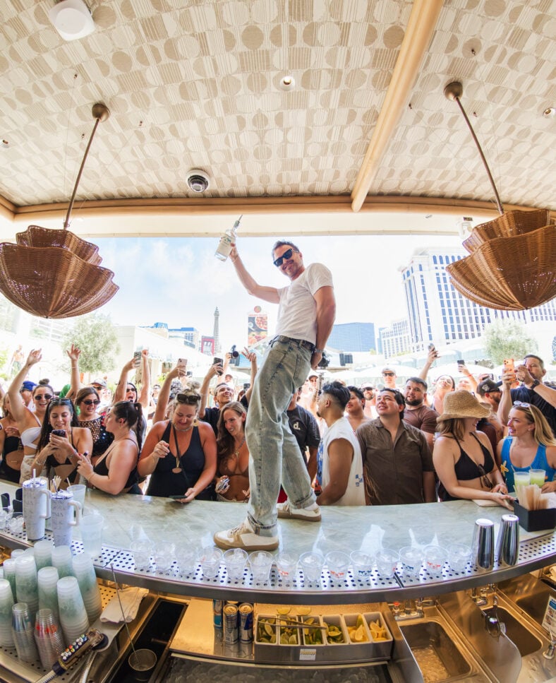 Bryan Cranston and Aaron Paul Turn Omnia Dayclub Into One Giant Tequila Toast for the Dos Hombres Launch