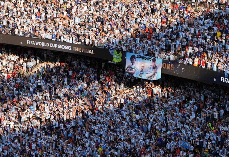 Argentina fans at the 2026 World Cup final