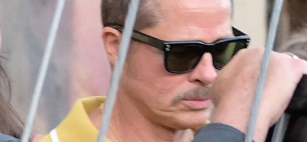 Brad Pitt arrives for another day of filming 