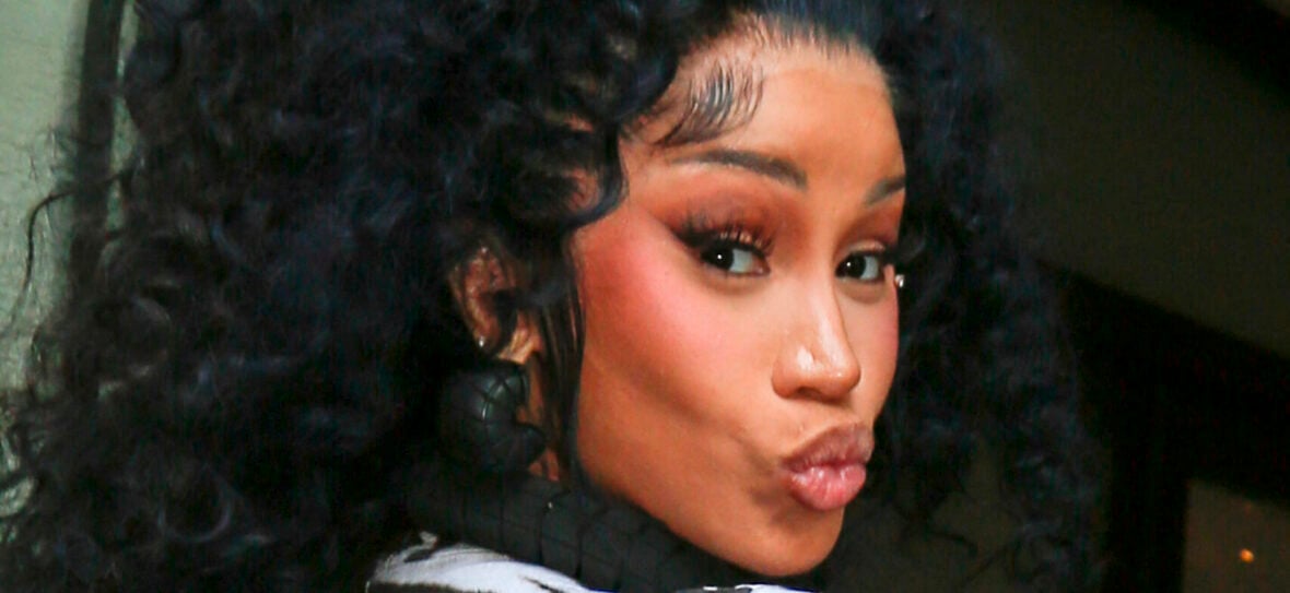 Cardi B is seen arriving at her hotel during Paris Fashion Week