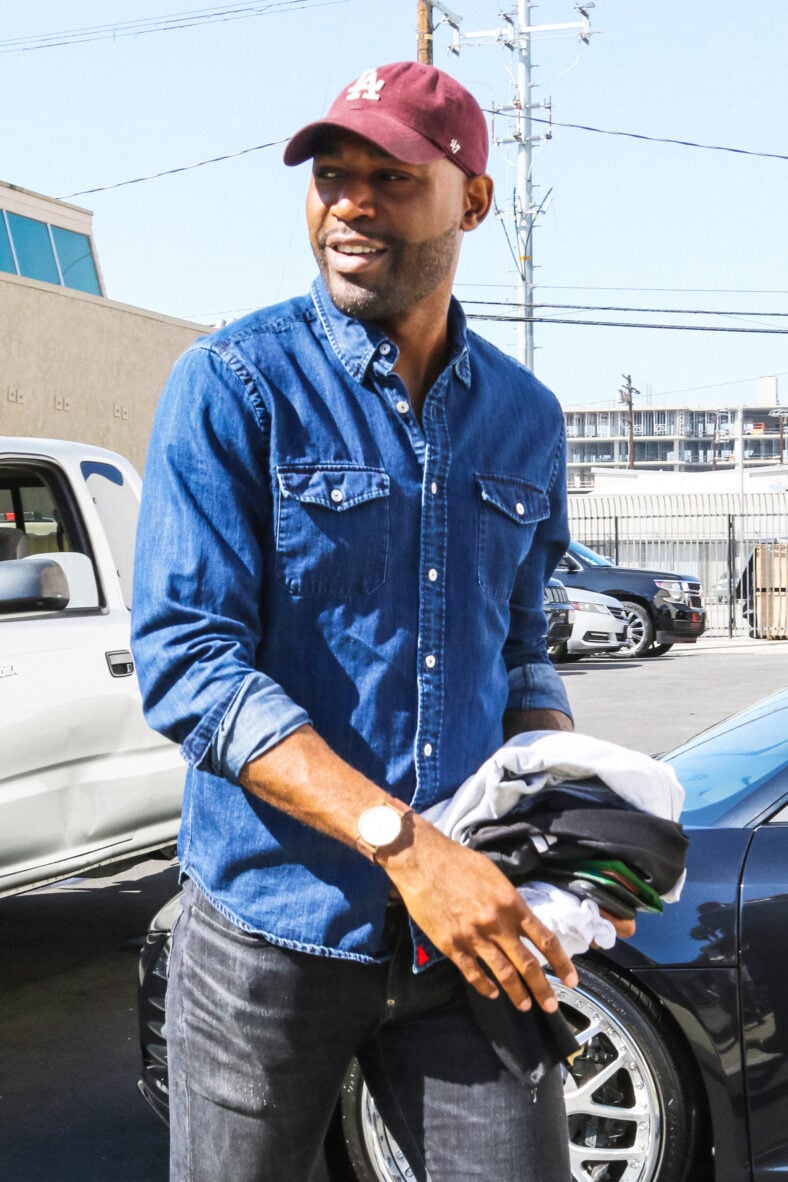 Karamo Brown outside DWTS Studios in LA