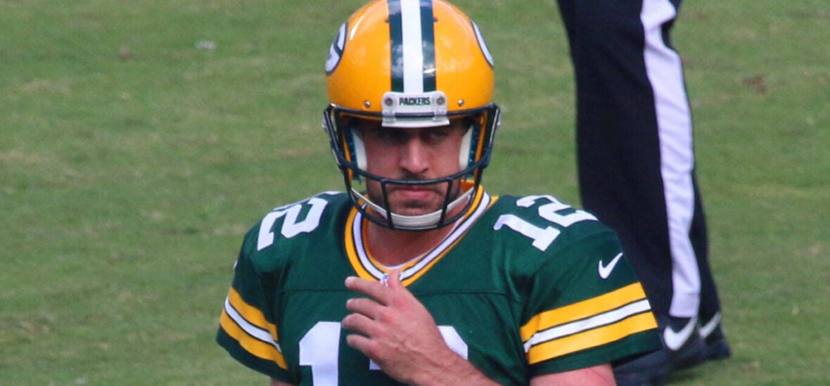 Aaron Rodgers October 2014 in Miami against the Miami Dolphins