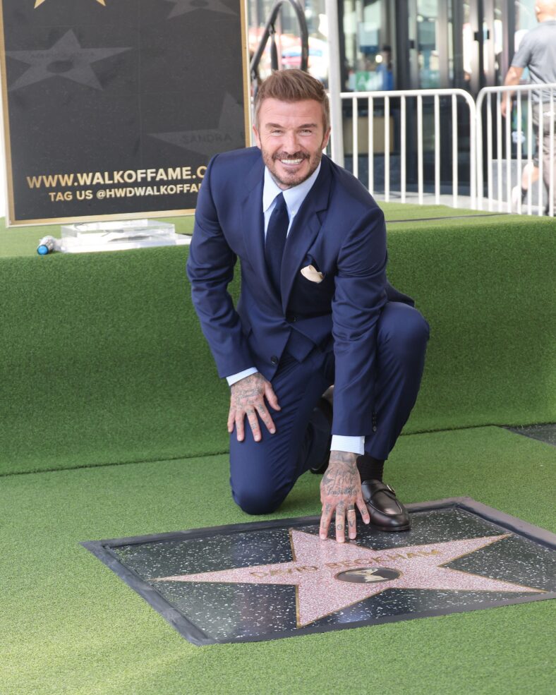 David Beckham receives his star on the Hollywood Walk of Fame