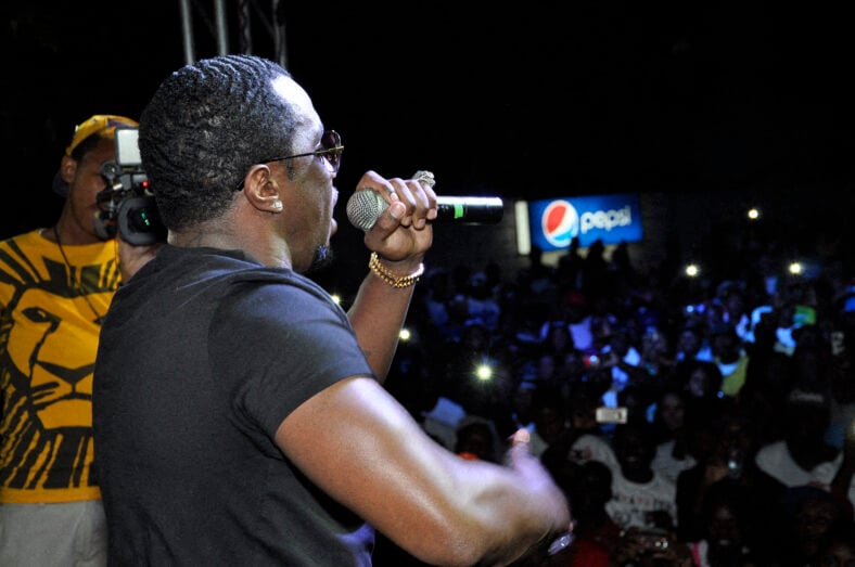 *File photos taken Jan 2013* Cassie Ventura sports head bruise as she parties with Diddy in Jamaica - as R&B singer's ex-best friend testifies she witnessed disturbing assault during same trip.