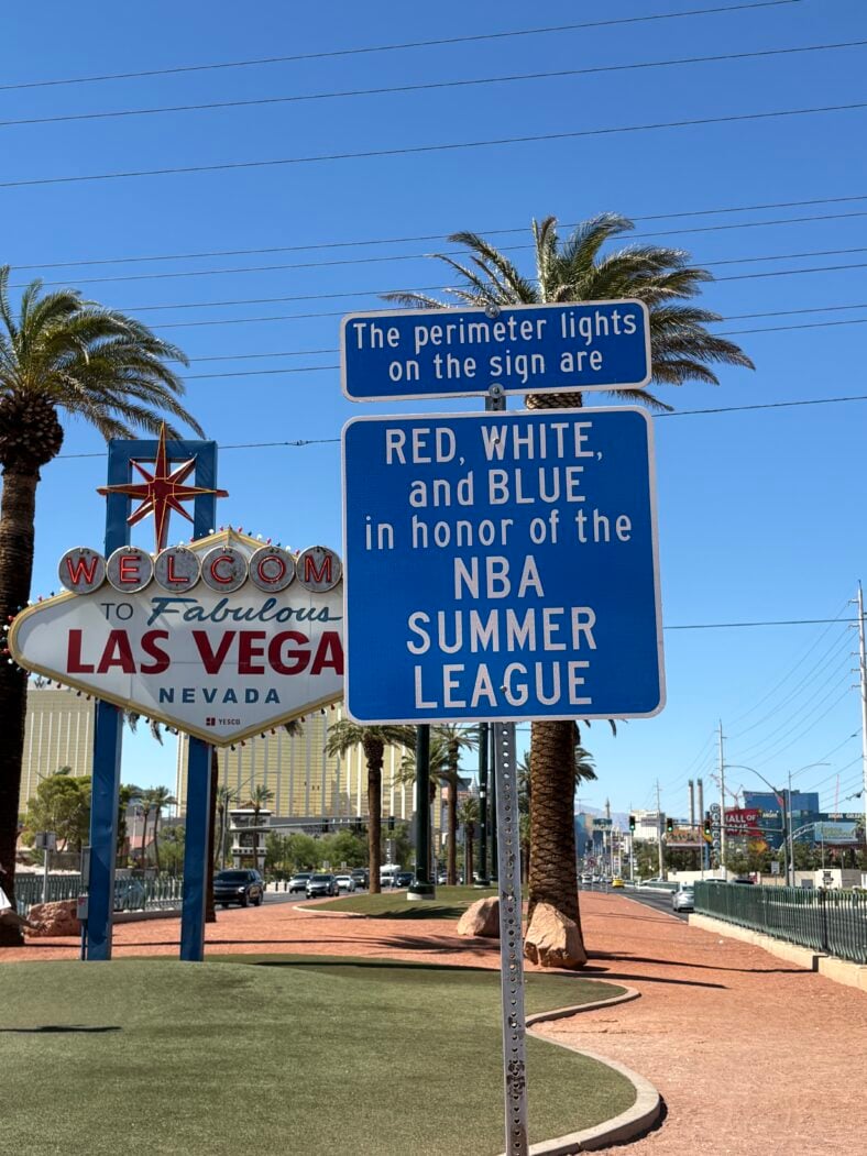 Welcome to Las Vegas Sign for NBA Summer League