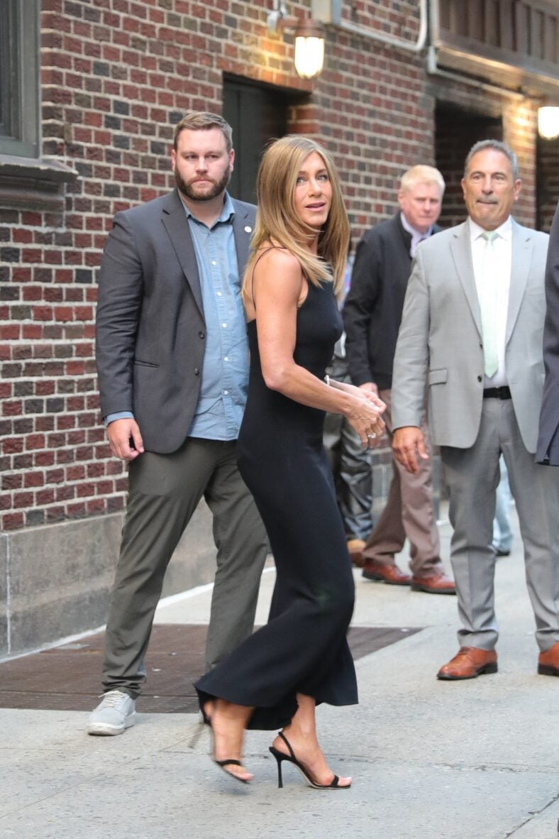 Jennifer Aniston Turns Heads In Chic Style At The Late Show With Stephen Colbert In New York