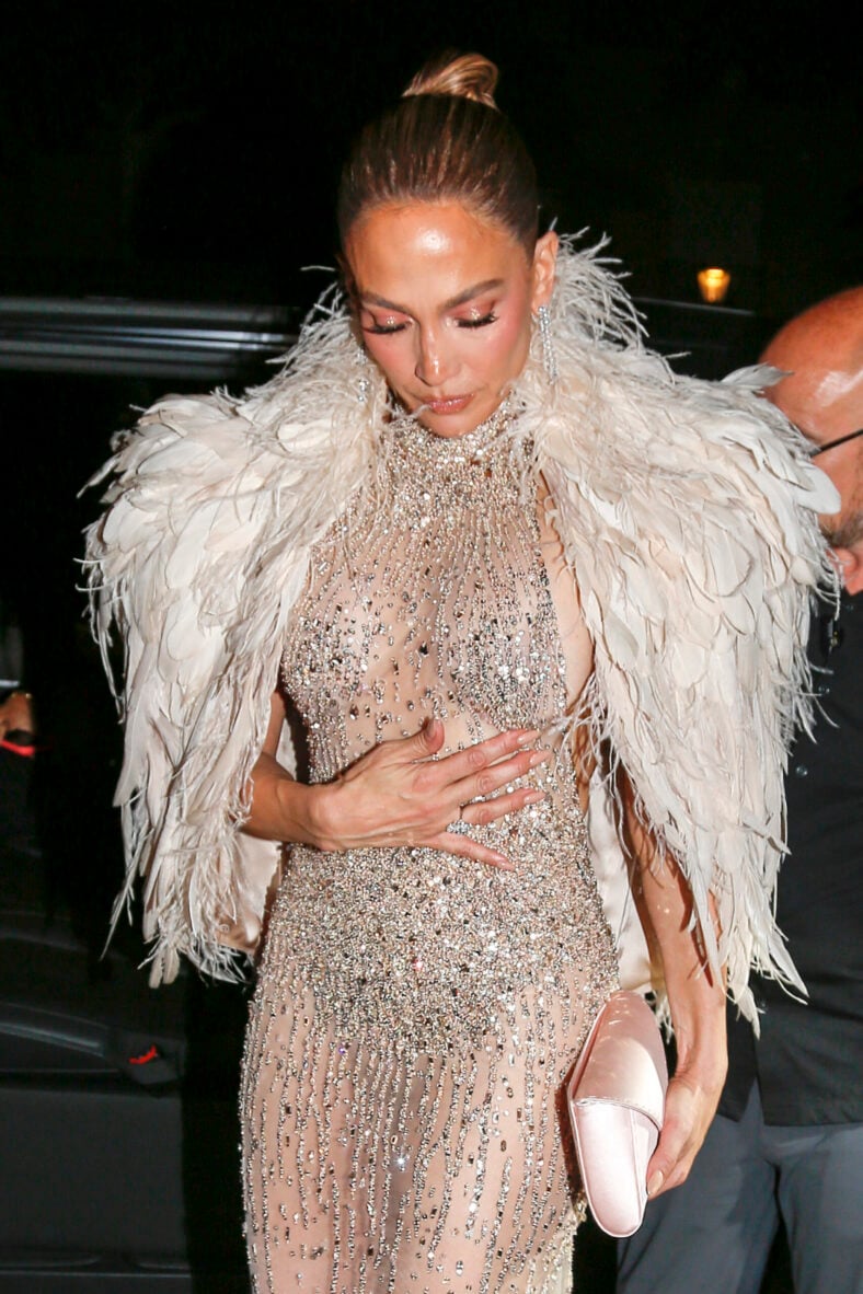 Jennifer Lopez is seen leaving Gigi restaurannt for her birthday celebration