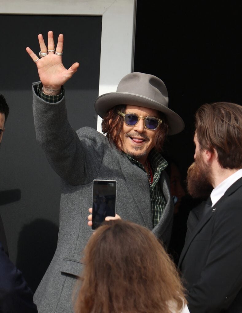 Johnny Depp attends the Christian Dior show in Paris