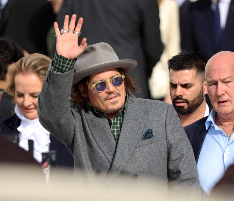 Johnny Depp attends the Christian Dior show in Paris