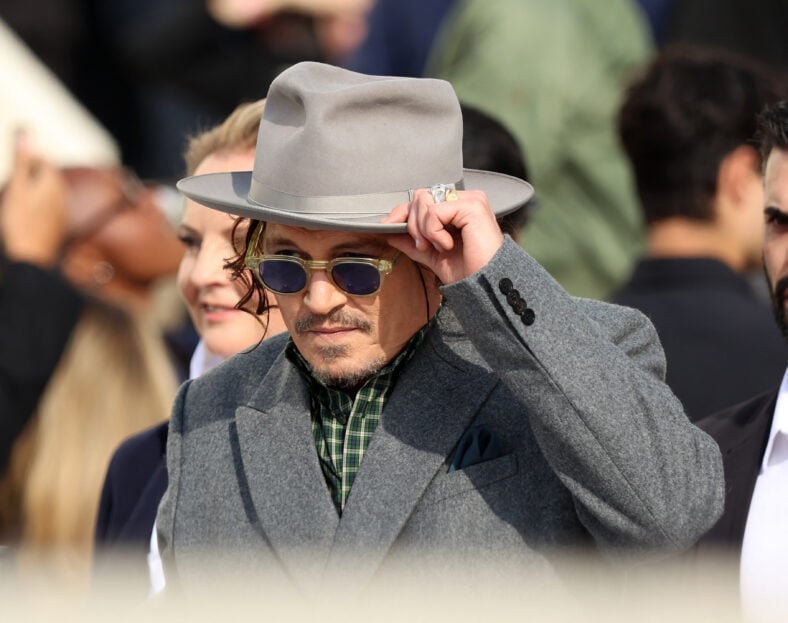 Johnny Depp attends the Christian Dior show in Paris