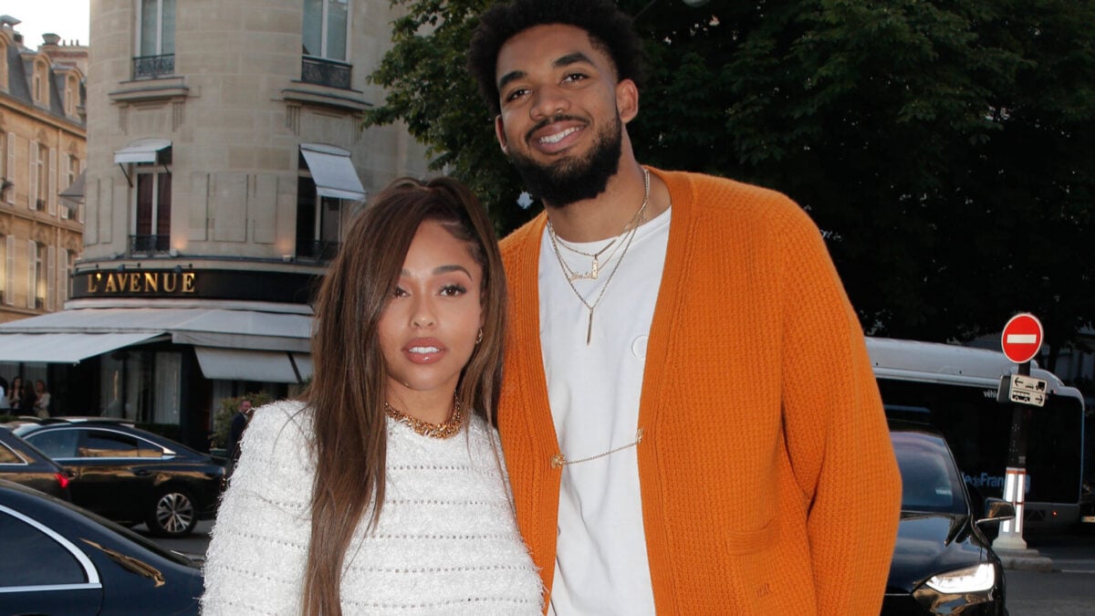 Jordyn Woods and Karl Anthony Towns are seen arriving at Dior dinner during Paris Fashion Week MEGA871811 011 scaled