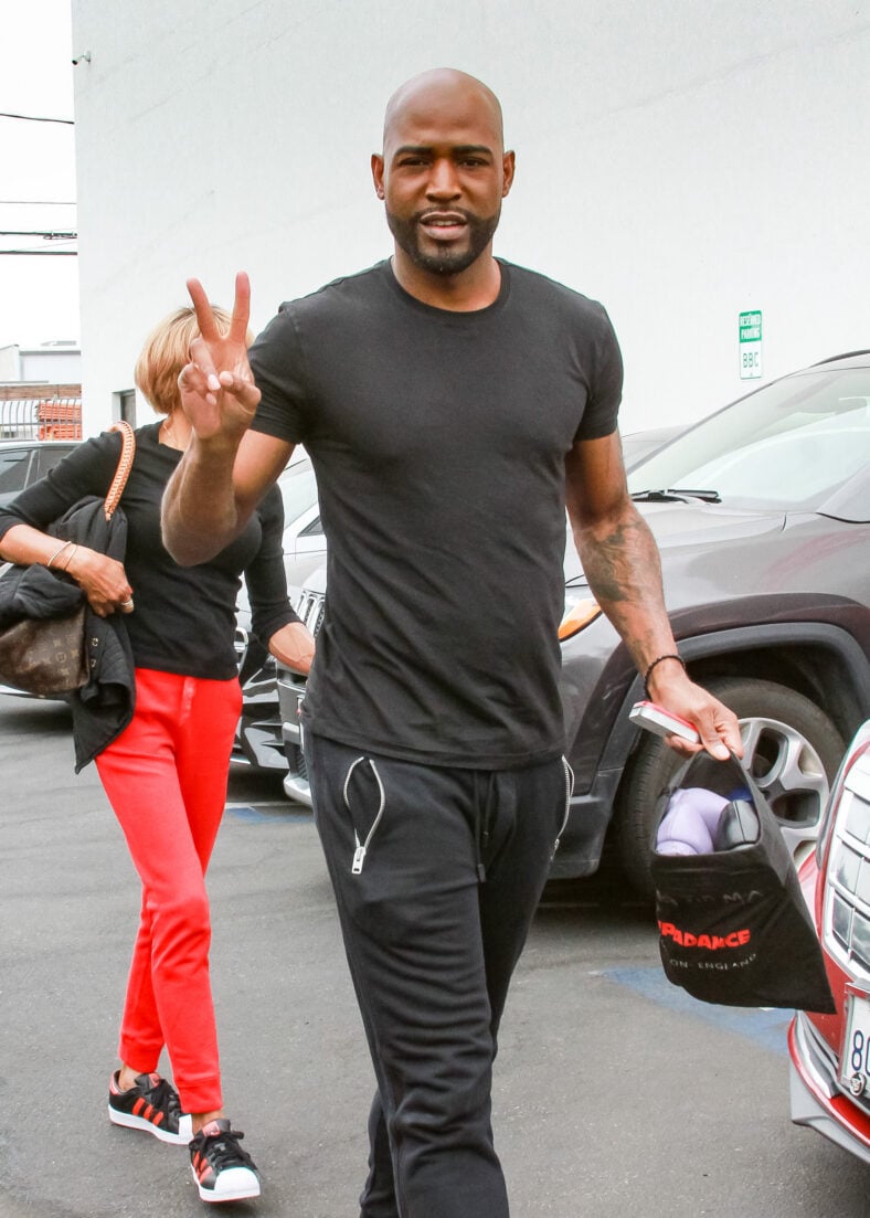 Karamo Brown outside the 'Dancing With the Stars' studio