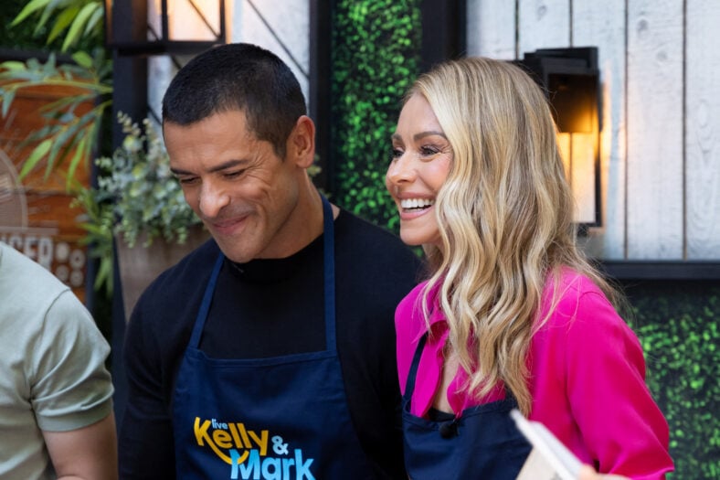 Kelly Ripa and Mark Consuelos film a Summer Grilling Segment for LIVE