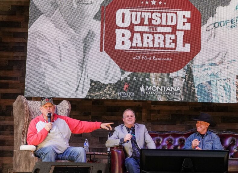 Larry the Cable Guy speaks onstage