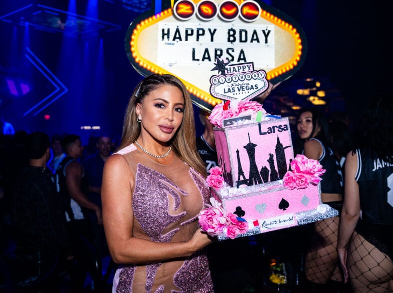 Larsa Pippen celebrates her 50th birthday at Zouk nightclub at Resorts World Las Vegas on July 13