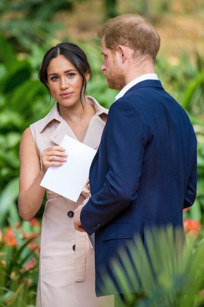 Meghan Markle in conversation with Prince Harry