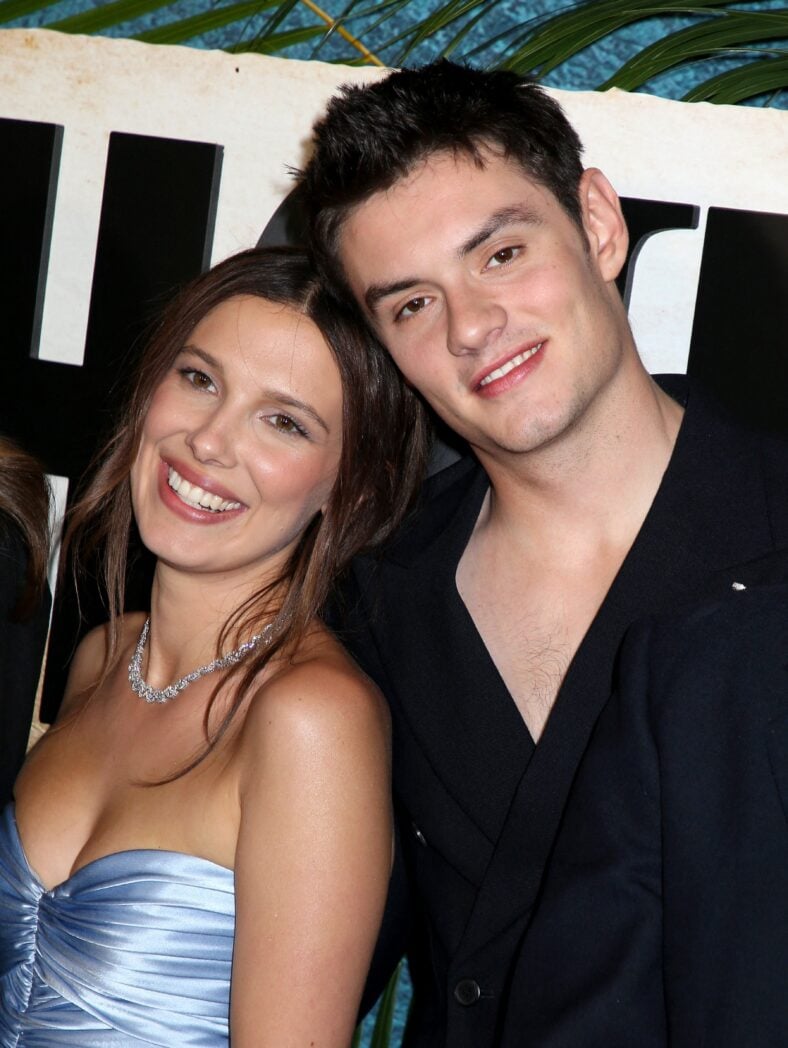 Millie Bobby Brown and Louis Partridge